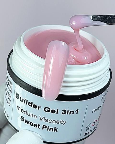 Builder Gel Sweet Pink Medium Viscosity Karl Diamant 50 ml